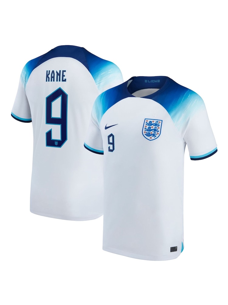 Nike White Kane - 9 England Stadium Home Junior Football Shirt Kids - Image 1 of 3