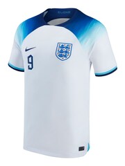 Nike White Kane - 9 England Stadium Home Junior Football Shirt Kids - Image 2 of 3