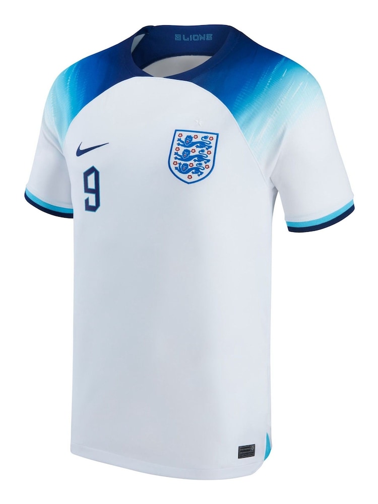 Nike White Kane - 9 England Stadium Home Junior Football Shirt Kids - Image 2 of 3