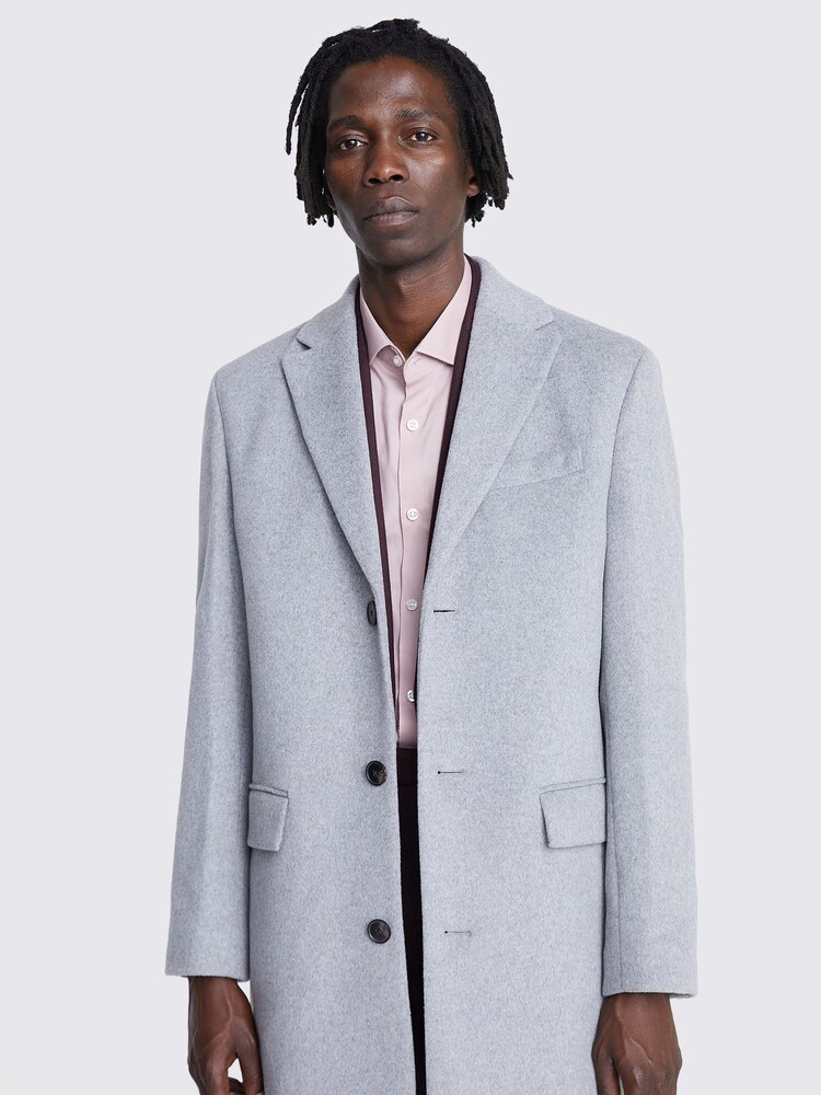 MOSS Grey Epsom Overcoat - Image 1 of 4