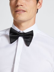 MOSS White Slim Fit Concealed Placket 100% Cotton Dress Shirt - Image 2 of 4