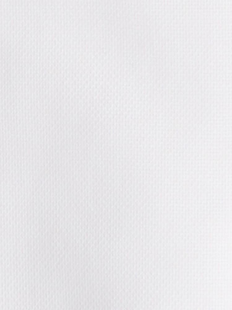 MOSS White Slim Fit Concealed Placket 100% Cotton Dress Shirt - Image 4 of 4