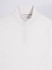 MOSS White Merino Blend Quarter Zip Jumper - Image 5 of 5