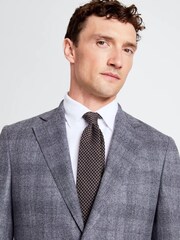 MOSS x Barberis Tailored Fit Grey Check Suit: Jacket - Image 5 of 5