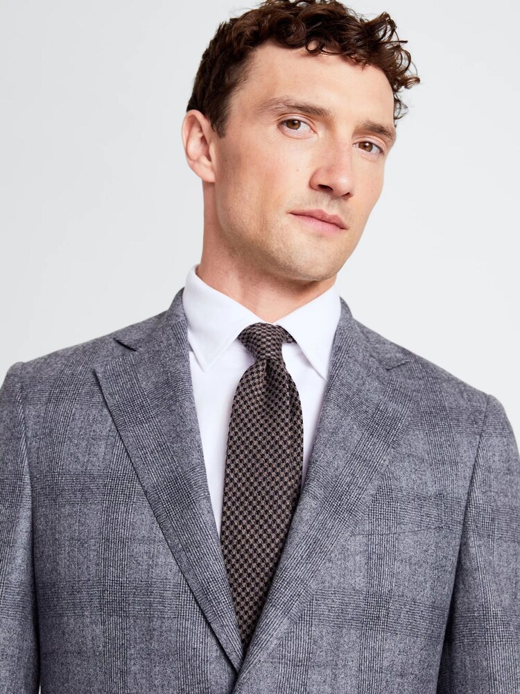 MOSS x Barberis Tailored Fit Grey Check Suit: Jacket - Image 5 of 5