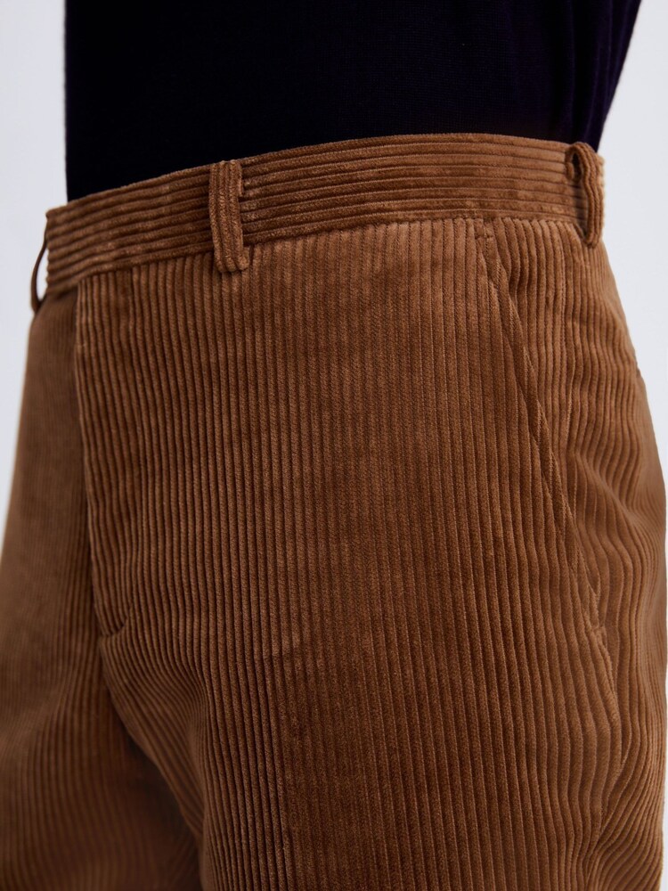 MOSS Red Rust Corduroy Suit Trousers - Image 3 of 3