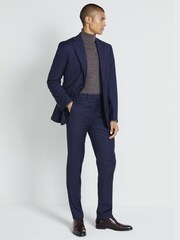 MOSS Blue Tailored Fit Panama Jacket - Image 3 of 4