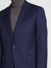 MOSS Blue Tailored Fit Panama Jacket - Image 4 of 4