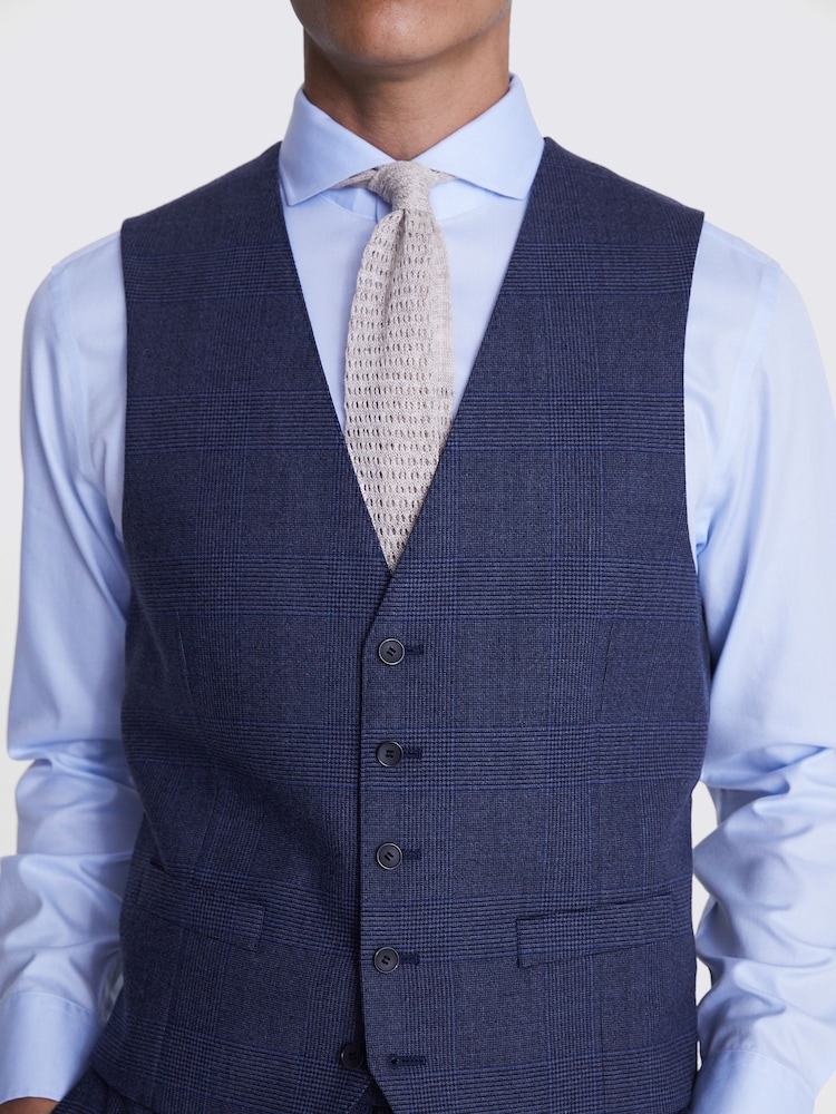 MOSS Tailored Fit Check Waistcoat - Image 3 of 4