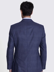 MOSS Blue Tailored Fit Check Jacket - Image 3 of 8