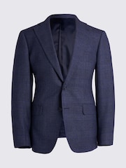 MOSS Blue Tailored Fit Check Jacket - Image 8 of 8