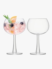 LSA International Clear Gin Balloon Glass 420ml set 2 - Image 1 of 4