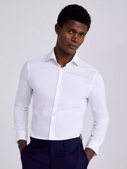 MOSS White Tailored Fit Performance Stretch Shirt - Image 1 of 2