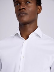 MOSS White Tailored Fit Performance Stretch Shirt - Image 2 of 2