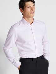 MOSS Pink Slim Oxford Non Iron 100% Cotton Shirt - Image 1 of 3