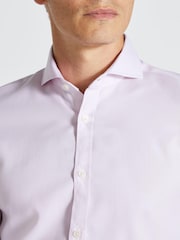 MOSS Pink Slim Oxford Non Iron 100% Cotton Shirt - Image 2 of 3