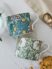 Spode Set of 2 Morris & Co. Seaweed Mugs - Image 2 of 6