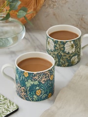 Spode Set of 2 Morris & Co. Seaweed Mugs - Image 3 of 6
