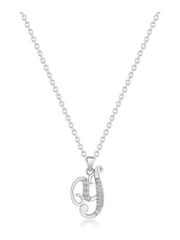Beaverbrooks Sterling Silver Cubic Zirconia Initial Pendant - Image 1 of 3