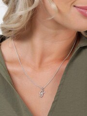 Beaverbrooks Sterling Silver Cubic Zirconia Initial Pendant - Image 3 of 3