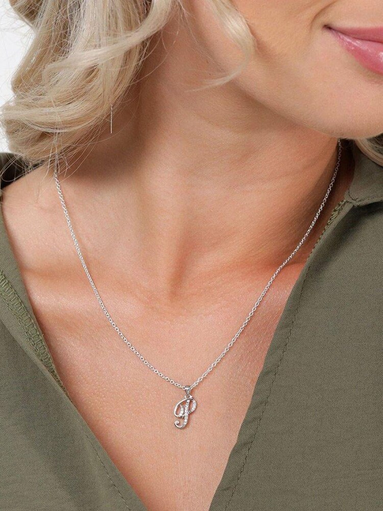 Beaverbrooks Sterling Silver Cubic Zirconia Initial Pendant - Image 3 of 3