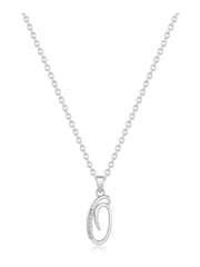 Beaverbrooks Sterling Silver Cubic Zirconia Initial Pendant - Image 1 of 3
