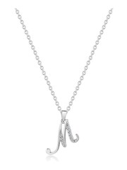 Beaverbrooks Sterling Silver Cubic Zirconia Initial Pendant - Image 1 of 4