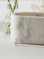 Beaverbrooks Sterling Silver Cubic Zirconia Initial Pendant - Image 2 of 4