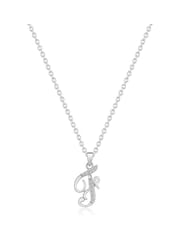Beaverbrooks Sterling Silver Cubic Zirconia Initial Pendant - Image 1 of 3