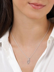 Beaverbrooks Sterling Silver Cubic Zirconia Initial Pendant - Image 2 of 3