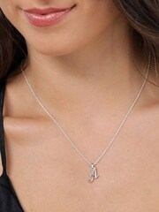 Beaverbrooks Sterling Silver Cubic Zirconia Initial Pendant - Image 2 of 3