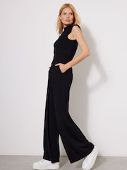 Mint Velvet Black Palazzo Wide Trousers - Image 2 of 6