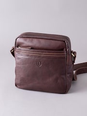 Lakeland Leather Brown Small Keswick Leather Messenger Bag - Image 1 of 6