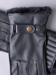 Negro - Guantes de invierno de cuero Milne de Lakeland Leather - Imagen 3 de 3