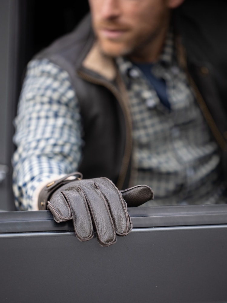 Lakeland Leather Brown Milne Winter Leather Gloves - Image 2 of 5