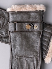 Lakeland Leather Brown Milne Winter Leather Gloves - Image 5 of 5