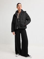 Black Short Padded Jacket - Image 2 of 6