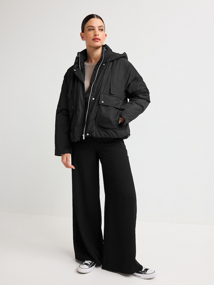 Black Short Padded Jacket - Image 2 of 6