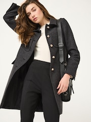 Monochrome Check Dolly Coat - Image 3 of 7