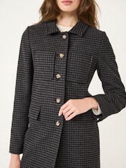 Monochrome Check Dolly Coat - Image 5 of 7
