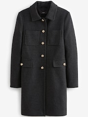 Monochrome Check Dolly Coat - Image 6 of 7