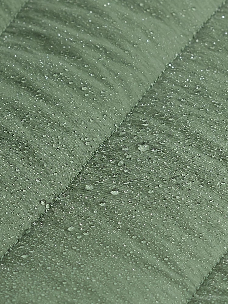 Khaki Green Shower Resistant Quilted Poncho - Image 8 of 8
