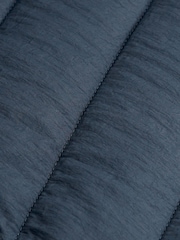 Navy Blue Shower Resistant Quilted Poncho - Image 6 of 6