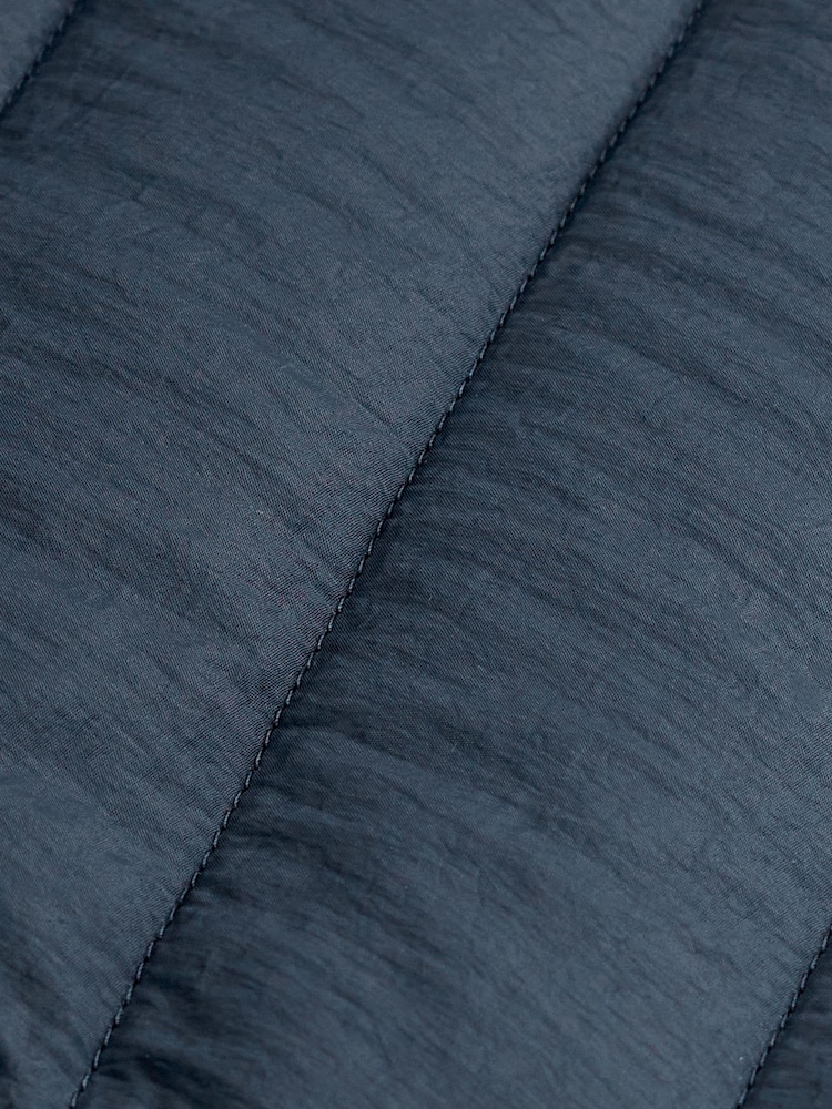 Navy Blue Shower Resistant Quilted Poncho - Image 6 of 6