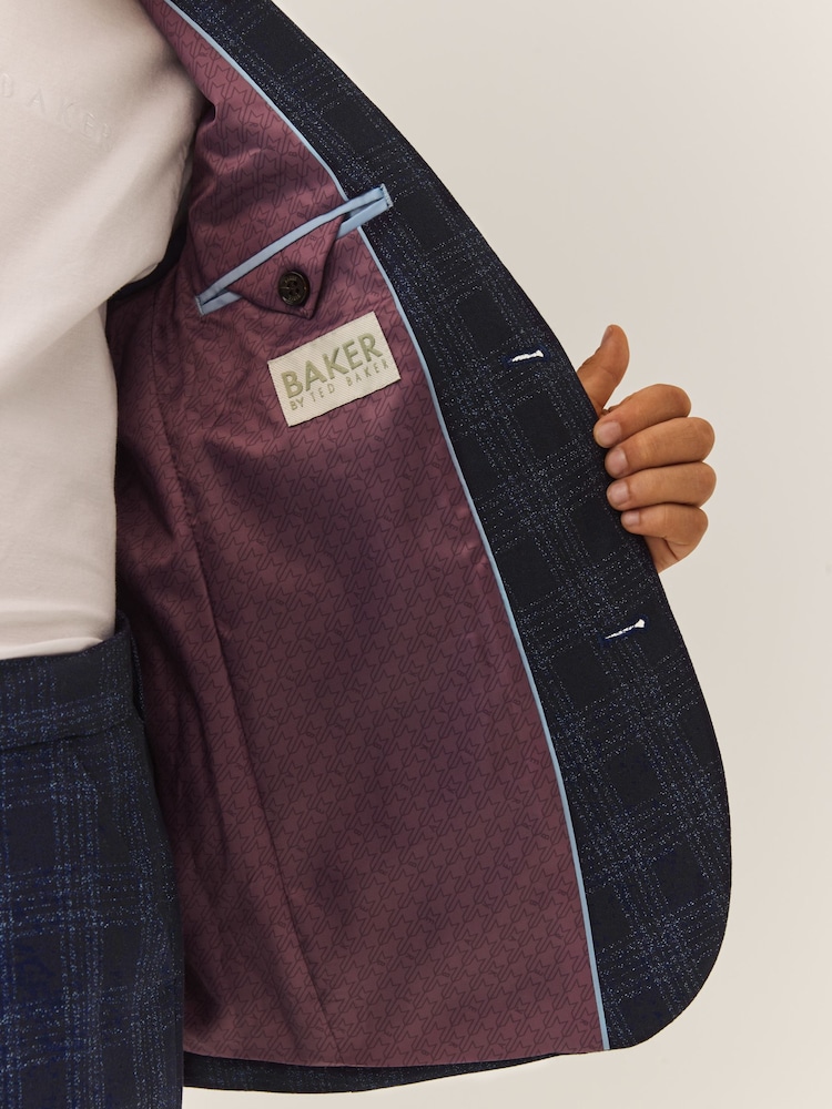 Bleu - Veste de costume Baker by Ted Baker - Image 5 of 9