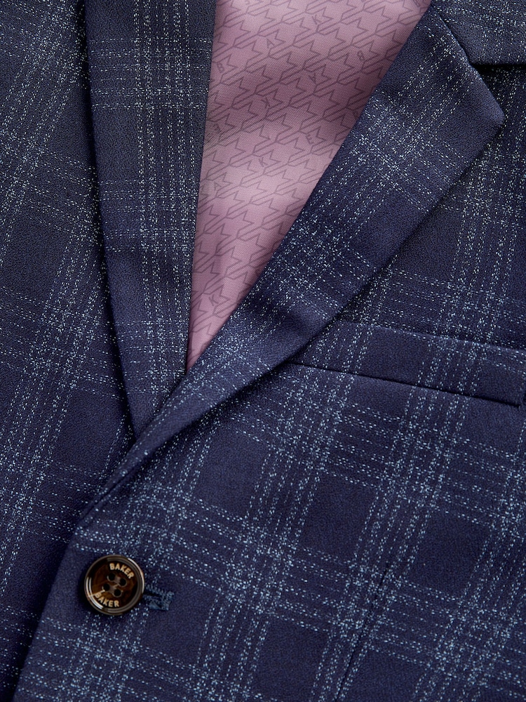 Bleu - Veste de costume Baker by Ted Baker - Image 8 of 9