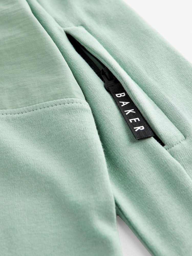 Grün - Baker by Ted Baker Langärmeliges Polo-Shirt aus 100 % Baumwolle - Bild 8 von 8