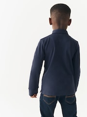 Marineblau - Baker by Ted Baker Langärmeliges Polo-Shirt aus 100 % Baumwolle - Bild 2 von 8