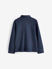Marineblau - Baker by Ted Baker Langärmeliges Polo-Shirt aus 100 % Baumwolle - Bild 6 von 8