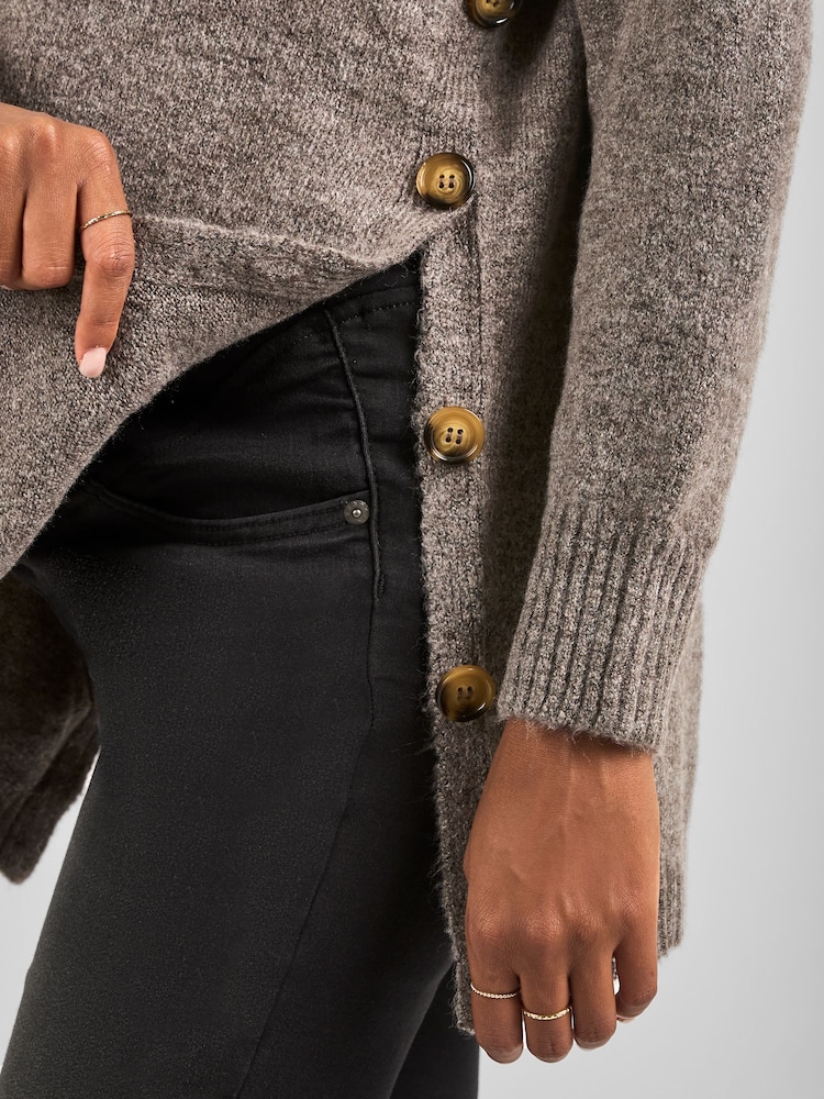 JoJo Maman Bébé Mocha Brown Turtle Neck Maternity & Nursing Jumper - Image 2 of 4